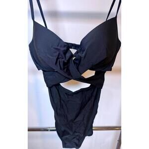 Hior Stylish Black Cut-Out Swimsuit - US Size 12